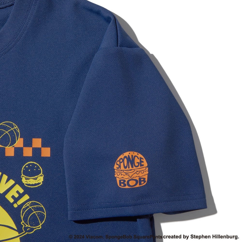 スポルディング（SPALDING）（キッズ）バスケットボールウェア ジュニア 半袖 Tシャツ スポンジ・ボブ フレッシュ オフ ザ グリル SJT24166SNV