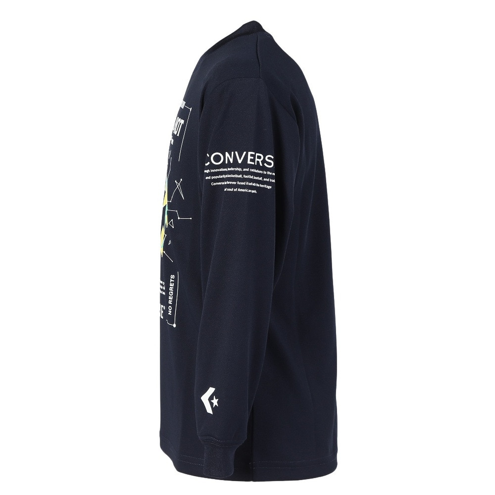 コンバース（CONVERSE）（キッズ）バスケットボールウェア ジュニア プリントロングスリーブシャツ CB442355L-2900
