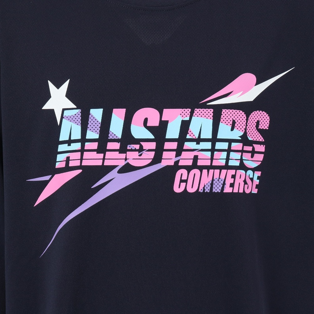 コンバース（CONVERSE）（キッズ）バスケットボールウェア ジュニア プリント長袖シャツ CB442357L-2900