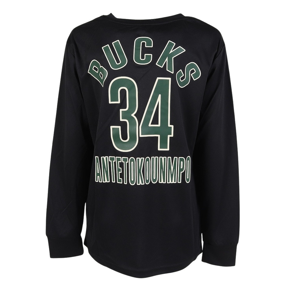 エヌビーエー（NBA）（キッズ）バスケットボールウェア 長袖Tシャツ ミルウォーキーバックス PK2B73AAN-Antetokounmpo