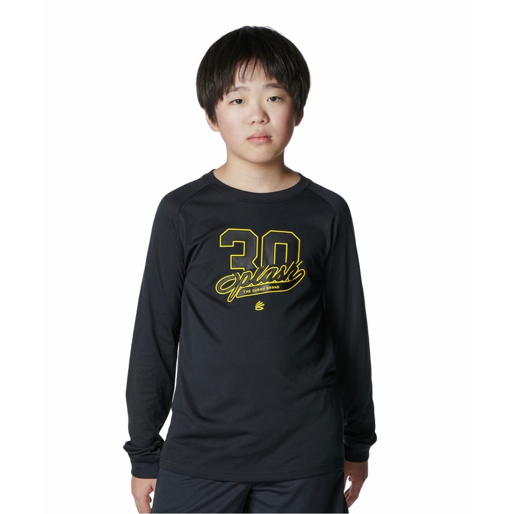 アンダーアーマー（UNDER ARMOUR）（キッズ）バスケットボールウェア ジュニア カリー テック グラフィック ロングスリーブ Tシャツ 6007871 001