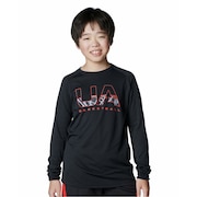 (キッズ)バスケットボールウェア ジュニア UAテック ロゴ ロングスリーブ Tシャツ 6007872