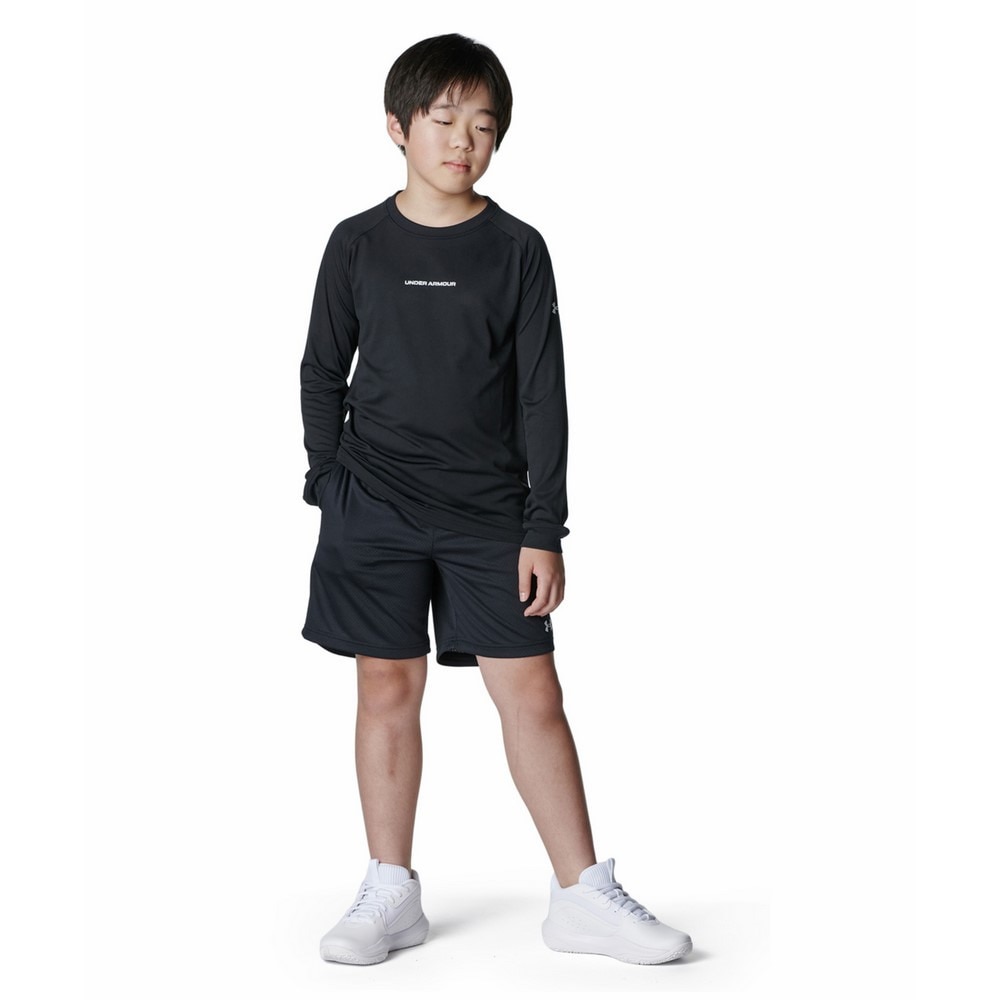 アンダーアーマー（UNDER ARMOUR）（キッズ）バスケットボールウェア ジュニア テック ロングショット ロングスリーブ Tシャツ 6010340 001