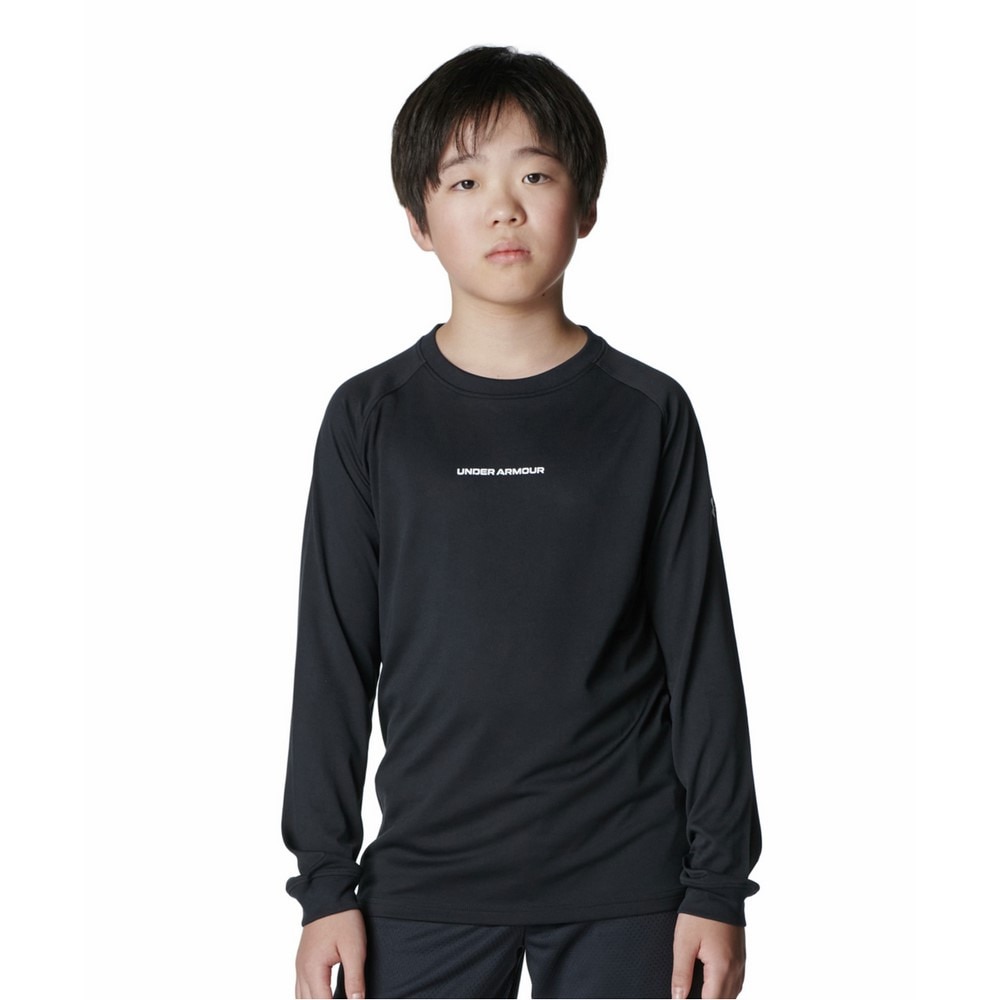 アンダーアーマー（UNDER ARMOUR）（キッズ）バスケットボールウェア ジュニア テック ロングショット ロングスリーブ Tシャツ 6010340 001