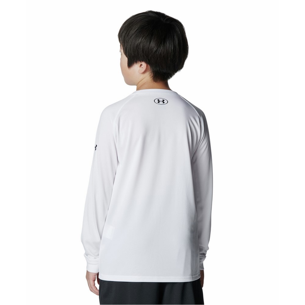 アンダーアーマー（UNDER ARMOUR）（キッズ）バスケットボールウェア ジュニア ロングショット ロングスリーブ Tシャツ 6010340 100