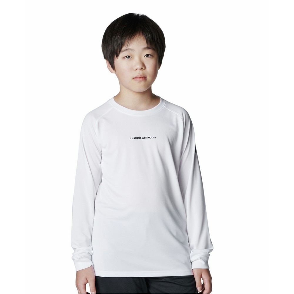 アンダーアーマー（UNDER ARMOUR）（キッズ）バスケットボールウェア ジュニア ロングショット ロングスリーブ Tシャツ 6010340 100