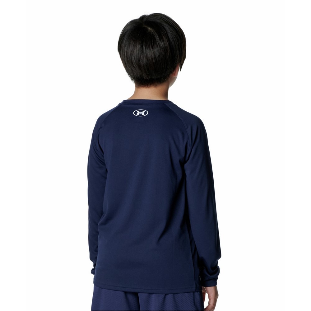 アンダーアーマー（UNDER ARMOUR）（キッズ）バスケットボールウェア ジュニア テック ロングショット ロングスリーブ Tシャツ 6010340 410