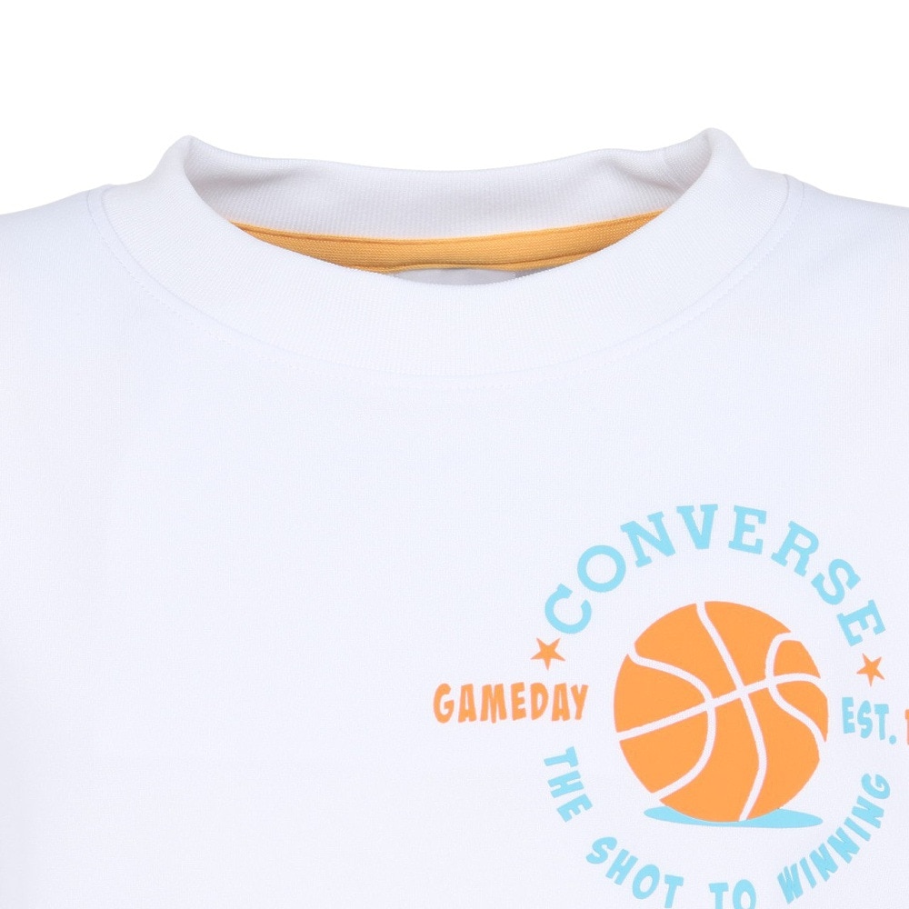 コンバース（CONVERSE）（キッズ）バスケットボールウェア ジュニア プリント長袖シャツ CB452360L-1100