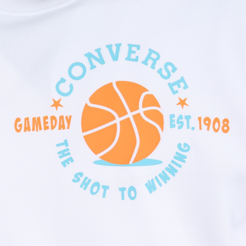 コンバース（CONVERSE）（キッズ）バスケットボールウェア ジュニア プリント長袖シャツ CB452360L-1100