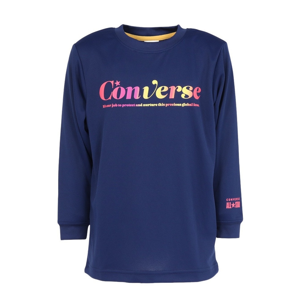 コンバース（CONVERSE）（キッズ）バスケットボールウェア ジュニア プリント長袖シャツ CB452361L-2800
