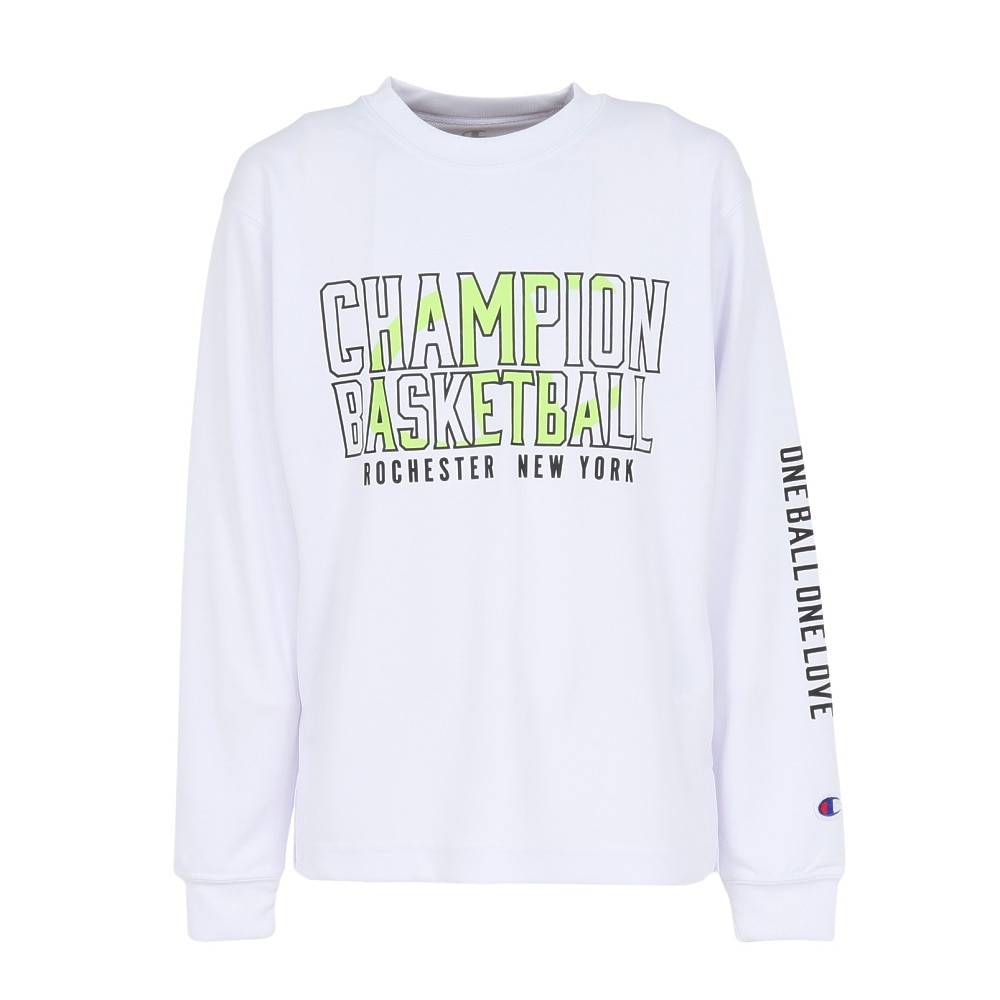 チャンピオン（CHAMPION）（キッズ）バスケットボールウェア ジュニア 長袖 Tシャツ CK-CB418 010