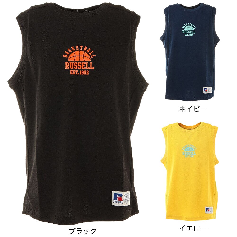 ラッセル（RUSSELL）（キッズ）ジュニア DRYPOWER 冷感ノースリーブ RBBJ21S002 BLK