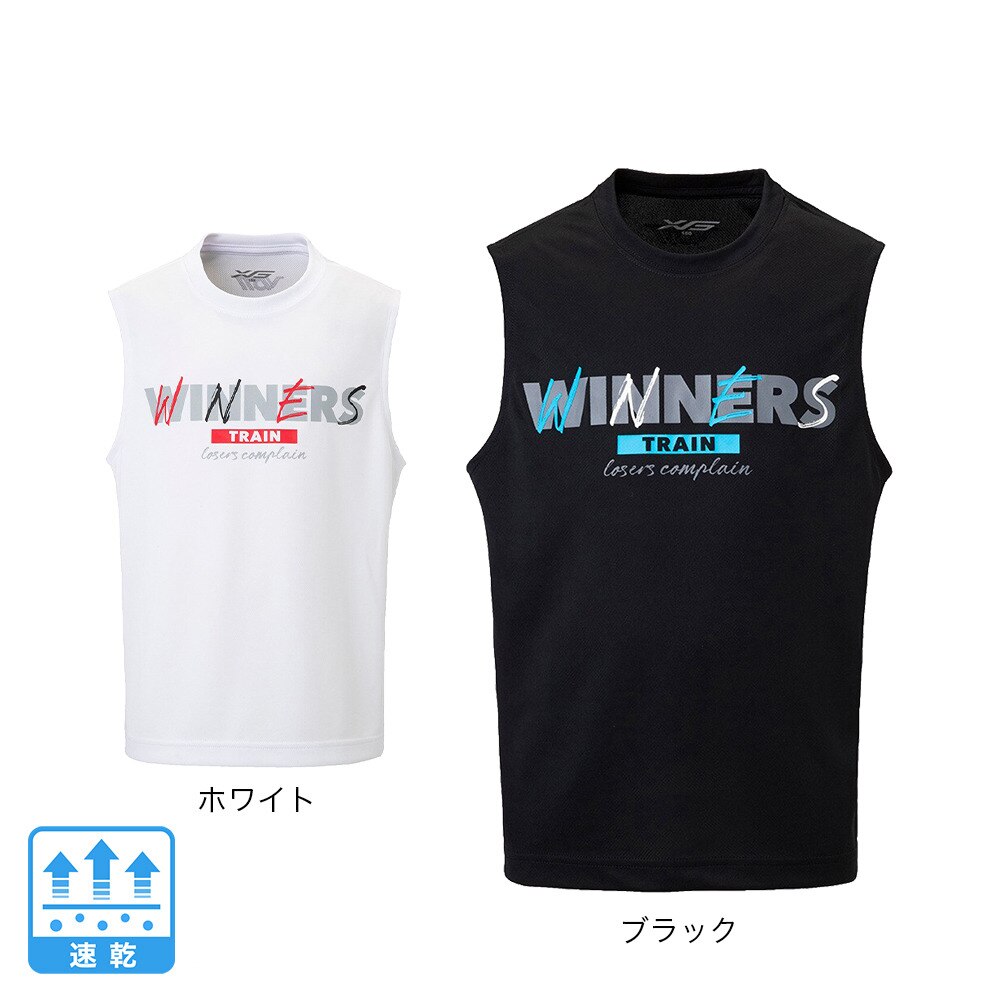 エックスティーエス（XTS）（キッズ）ドライプラス ジュニア メッセージグラフィックノースリーブシャツ 751G2CD7158 BLK