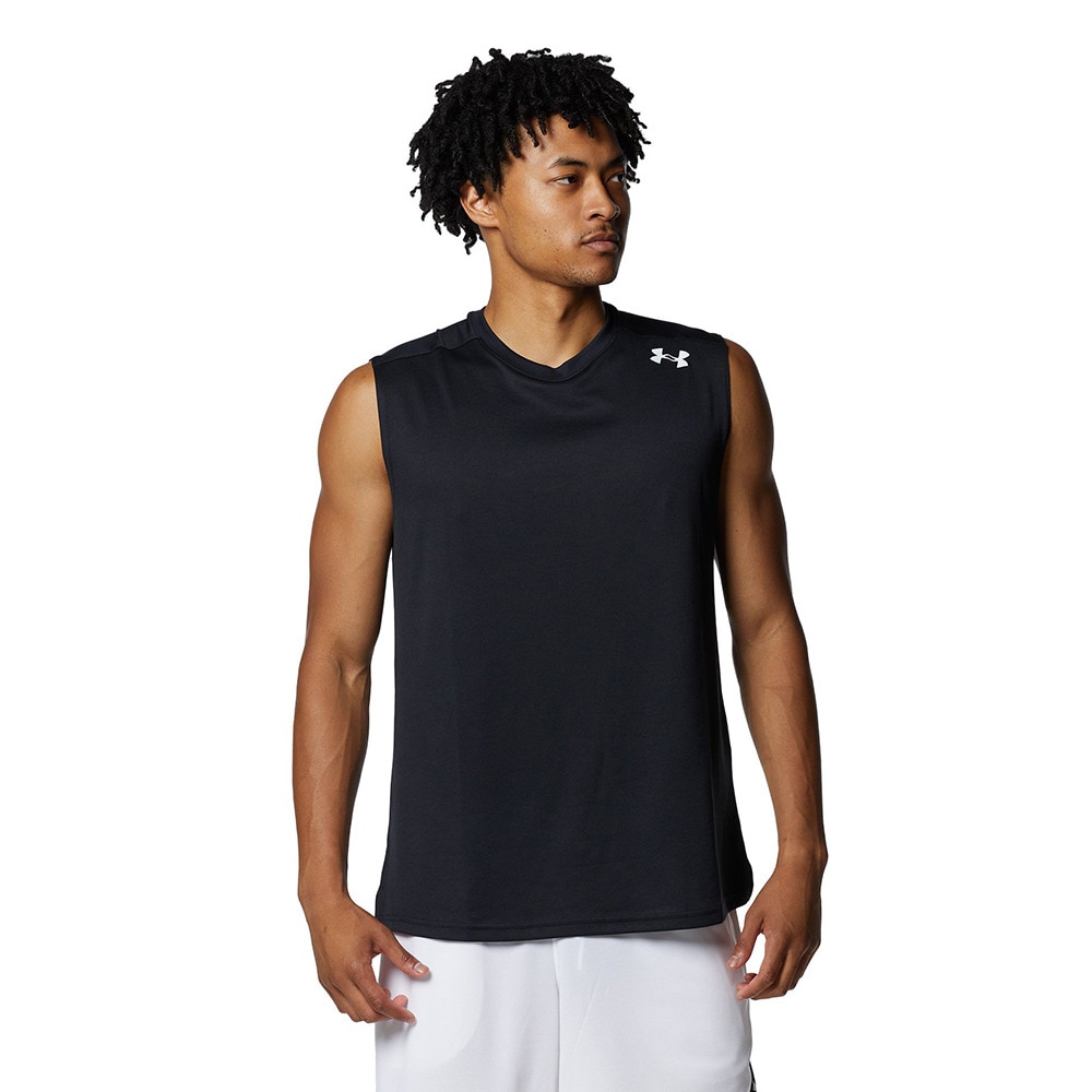 アンダーアーマー（UNDER ARMOUR）（メンズ）ロングショット スリーブレス Tシャツ 1375345 001 速乾