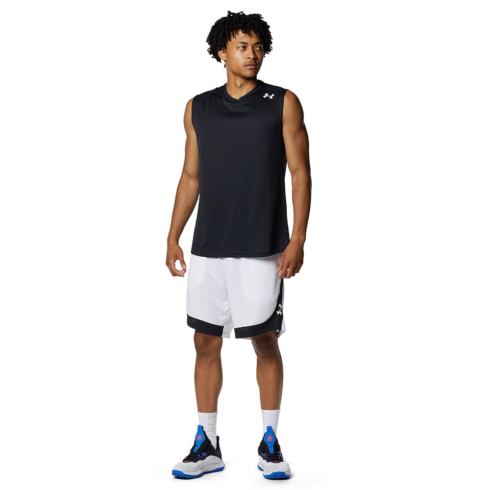 アンダーアーマー（UNDER ARMOUR）（メンズ）ロングショット スリーブレス Tシャツ 1375345 001 速乾