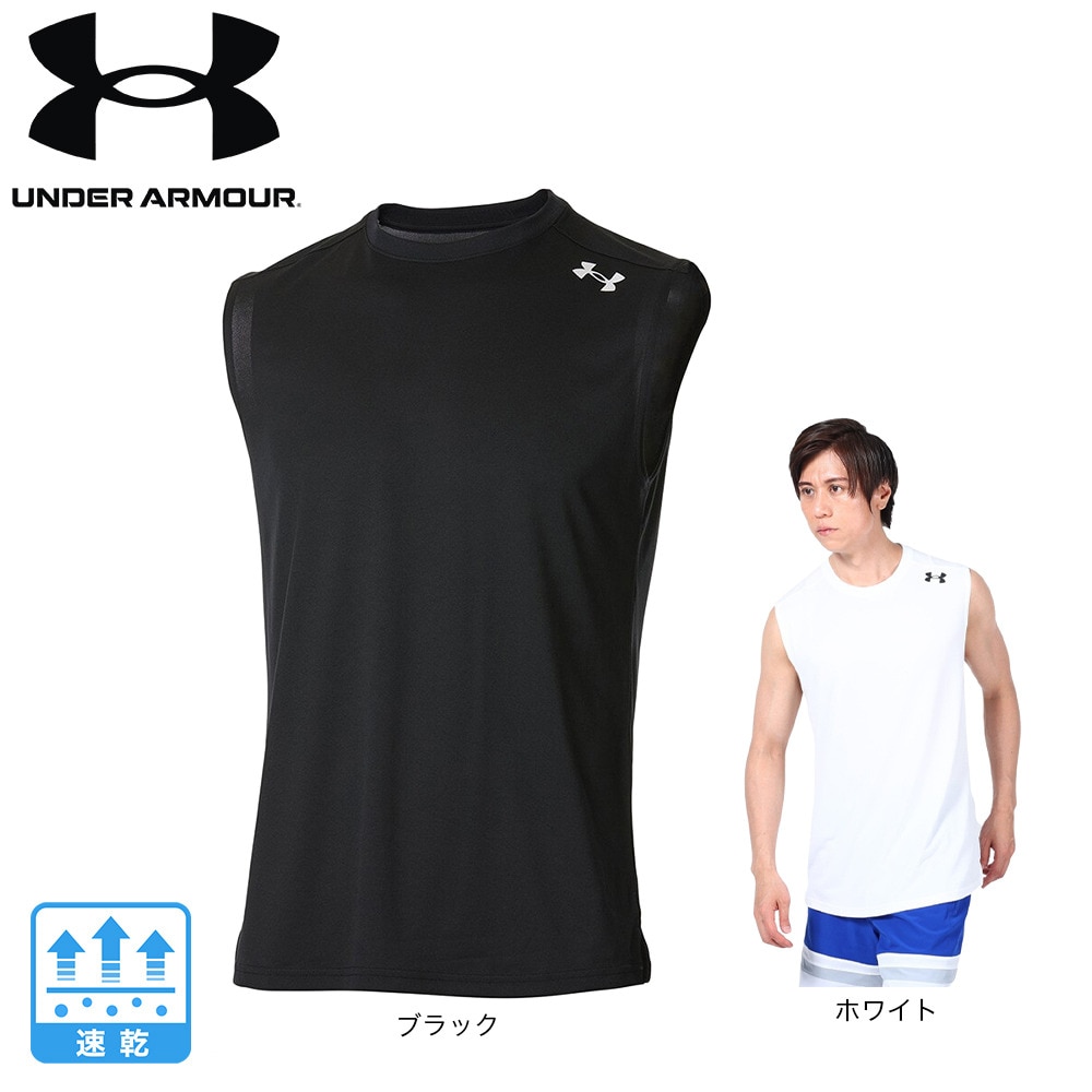 アンダーアーマー（UNDER ARMOUR）（メンズ）ロングショット スリーブレス Tシャツ 1375345 001 速乾