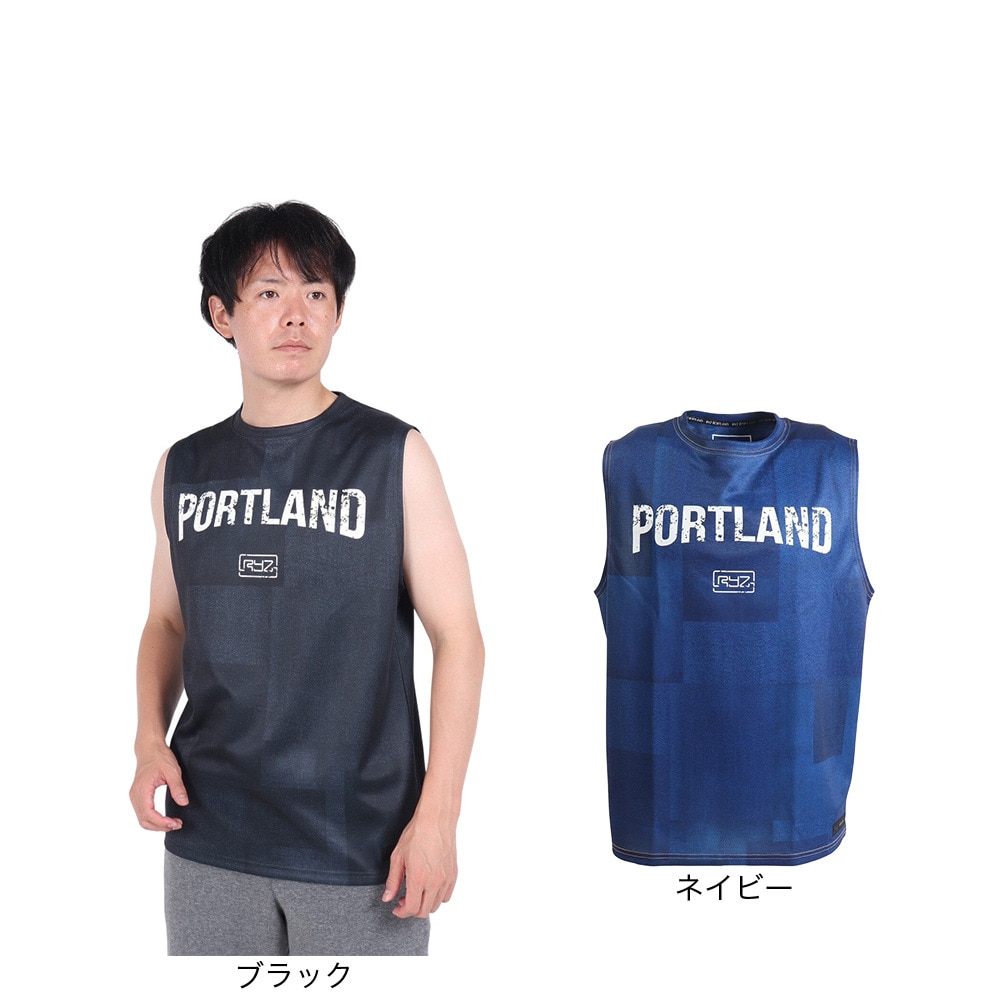 ライズ（RYZ）（メンズ）メンズ PORTLAND バスケ ノースリーブ RZ30CD23SS0025 BLK