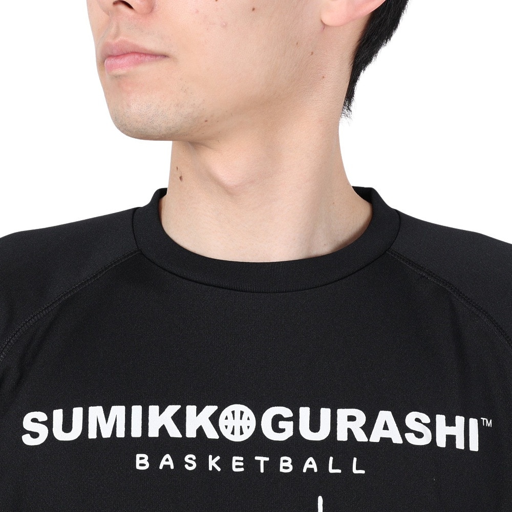 ファイテン（PHITEN）（メンズ、レディース）Tシャツ 半袖 レディース メンズ すみっコぐらし バスケ B 3123JG53510 黒 速乾