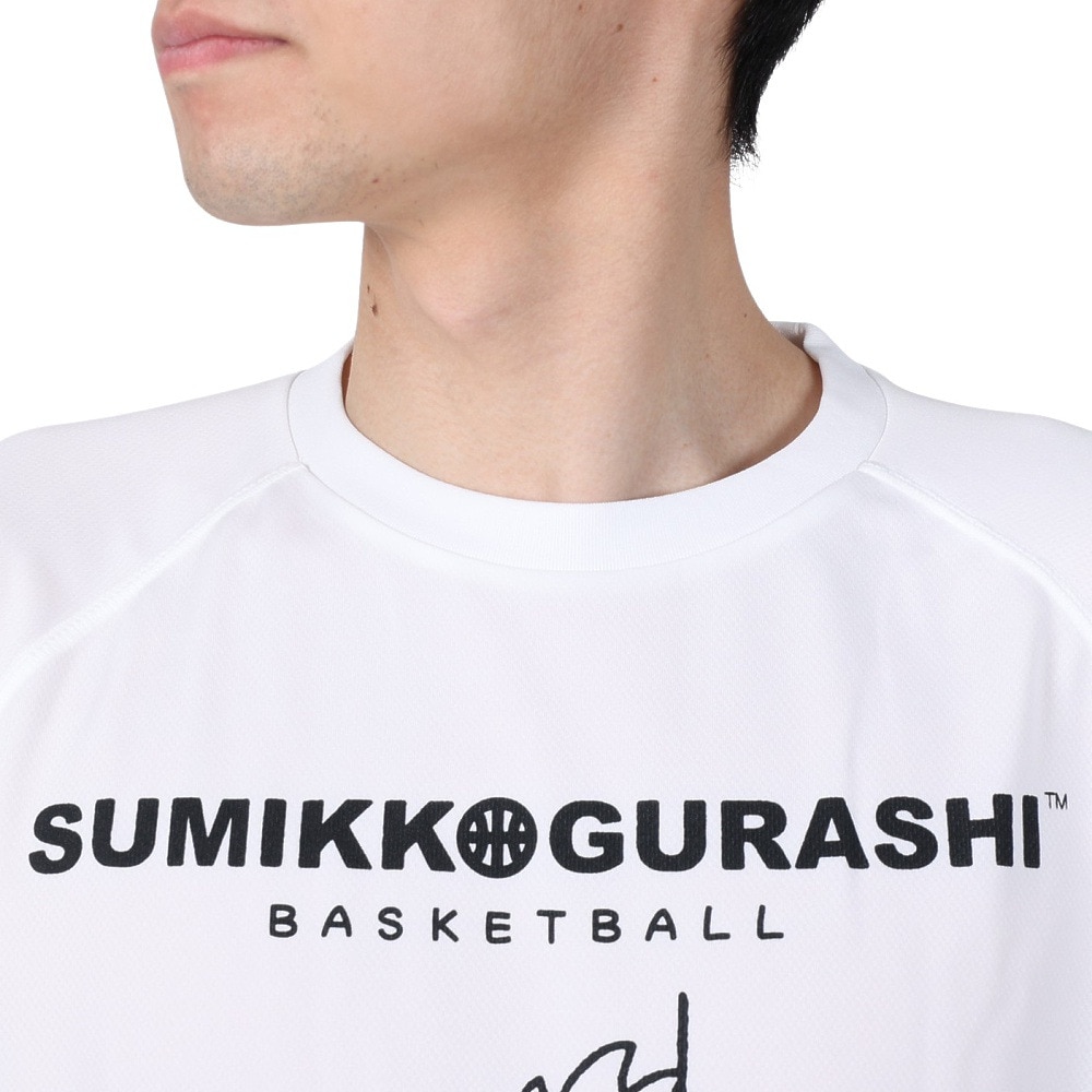 ファイテン（PHITEN）（メンズ、レディース）Tシャツ 半袖 レディース メンズ すみっコぐらし バスケ B 3123JG53610 白 速乾