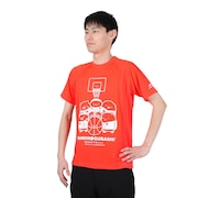 (メンズ、レディース)Tシャツ 半袖 レディース メンズ すみっコぐらし バスケ A 3123JG53700 オレンジ