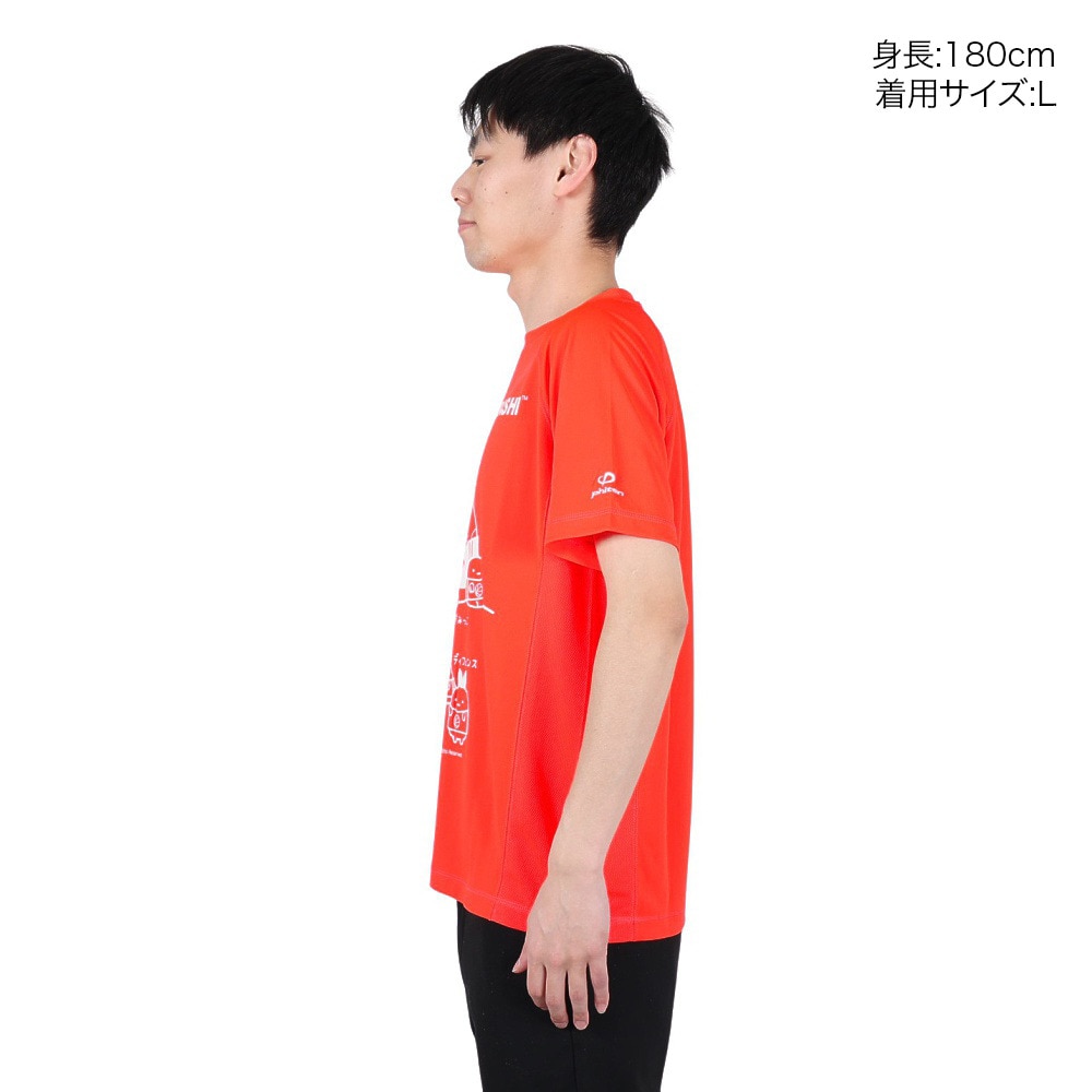 ファイテン（PHITEN）（メンズ、レディース）Tシャツ 半袖 レディース メンズ すみっコぐらし バスケ B 3123JG53710 オレンジ