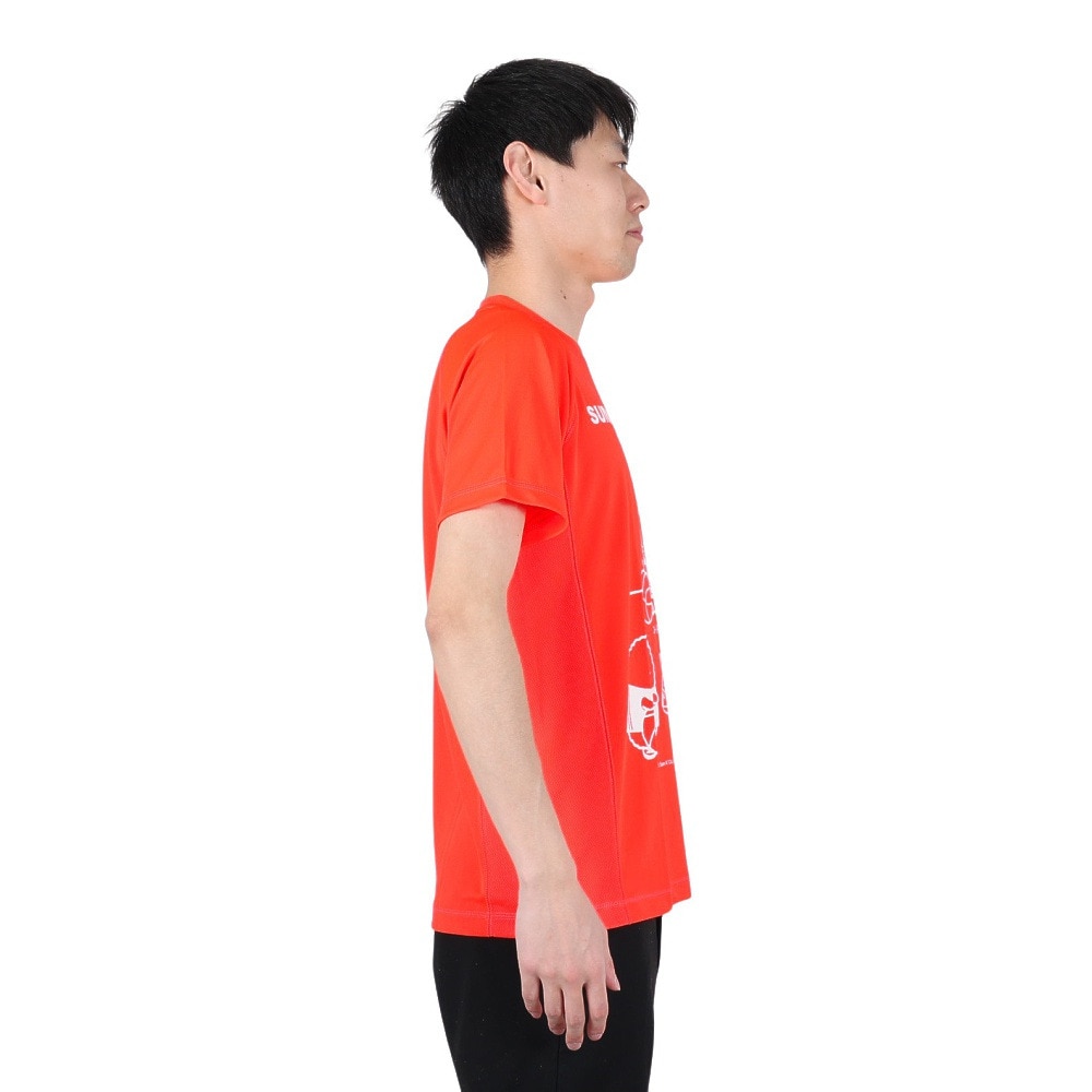 ファイテン（PHITEN）（メンズ、レディース）Tシャツ 半袖 レディース メンズ すみっコぐらし バスケ B 3123JG53710 オレンジ