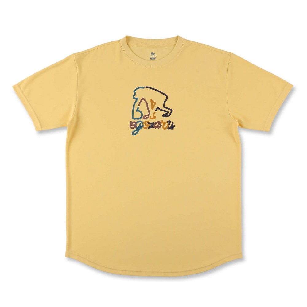 エゴザル（EGOZARU）（メンズ、レディース）マルチスクリプトロゴTシャツ EZSS25UST026GOLDEN
