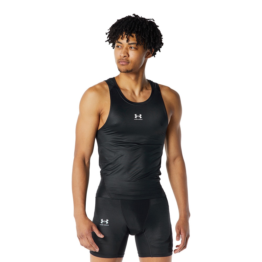 アンダーアーマー（UNDER ARMOUR）（メンズ）バスケ インナーシャツ タンクトップ アイソチル COMPRESSION 1378324 001  スポーツ用品はスーパースポーツゼビオ