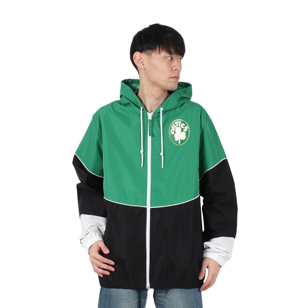 ミッチェルアンドネス（Mitchell&Ness）（メンズ、レディース）LIGHTWEIGHT ウィンドブレーカー ボストン・セルティックス OJZP5520-BCEYYPPPBKGN