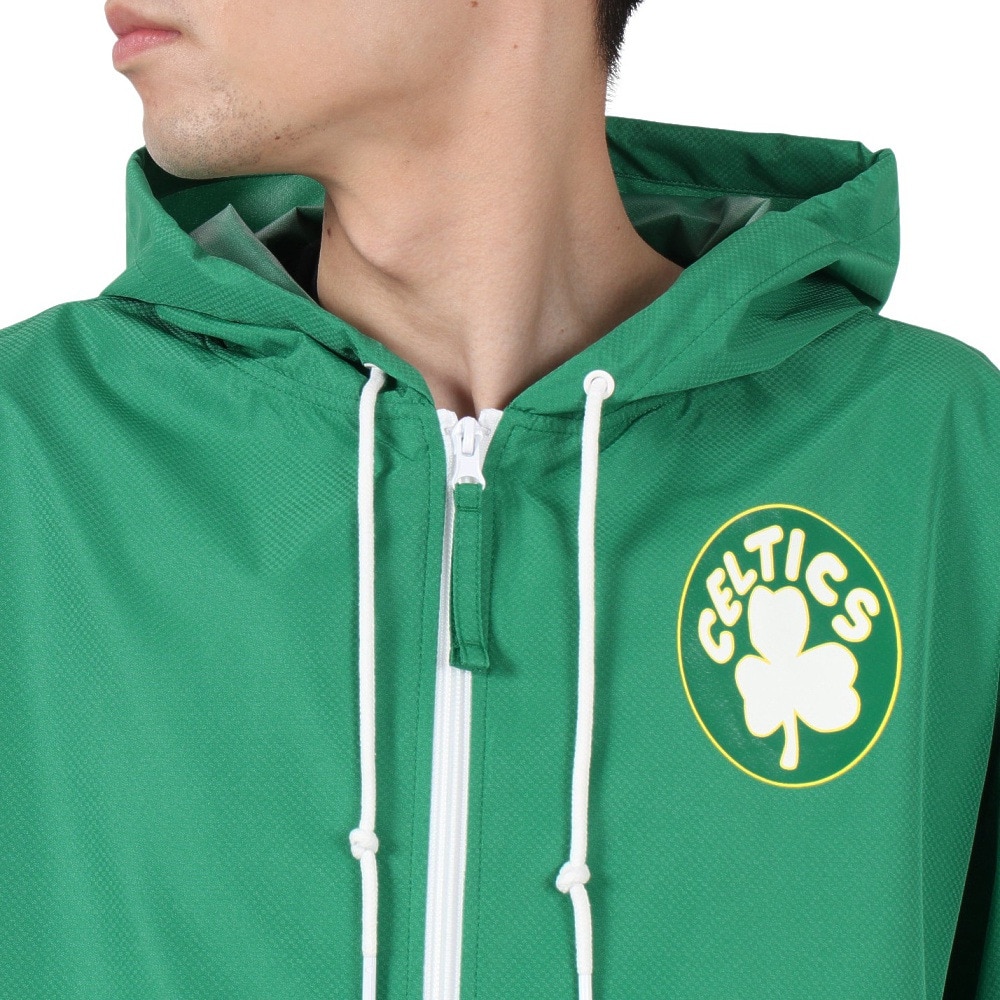 ミッチェルアンドネス（Mitchell&Ness）（メンズ、レディース）LIGHTWEIGHT ウィンドブレーカー ボストン・セルティックス OJZP5520-BCEYYPPPBKGN