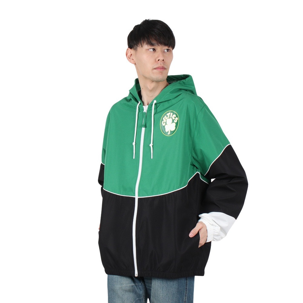 ミッチェルアンドネス（Mitchell&Ness）（メンズ、レディース）LIGHTWEIGHT ウィンドブレーカー ボストン・セルティックス OJZP5520-BCEYYPPPBKGN