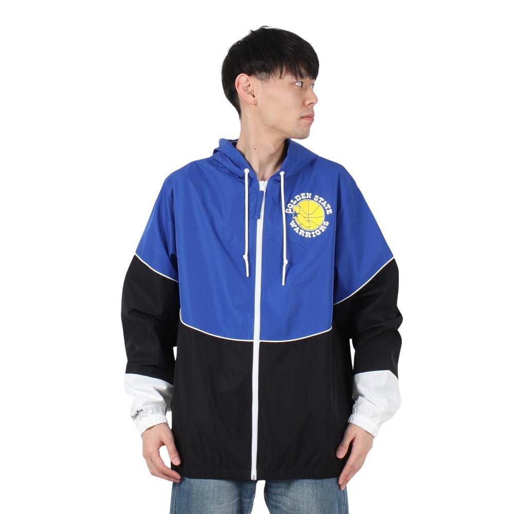 ミッチェルアンドネス（Mitchell&Ness）（メンズ、レディース）LIGHTWEIGHT ウィンドブレーカー ゴールデンステート・ウォリアーズ OJZP5520-GSWYYPPPBKRY