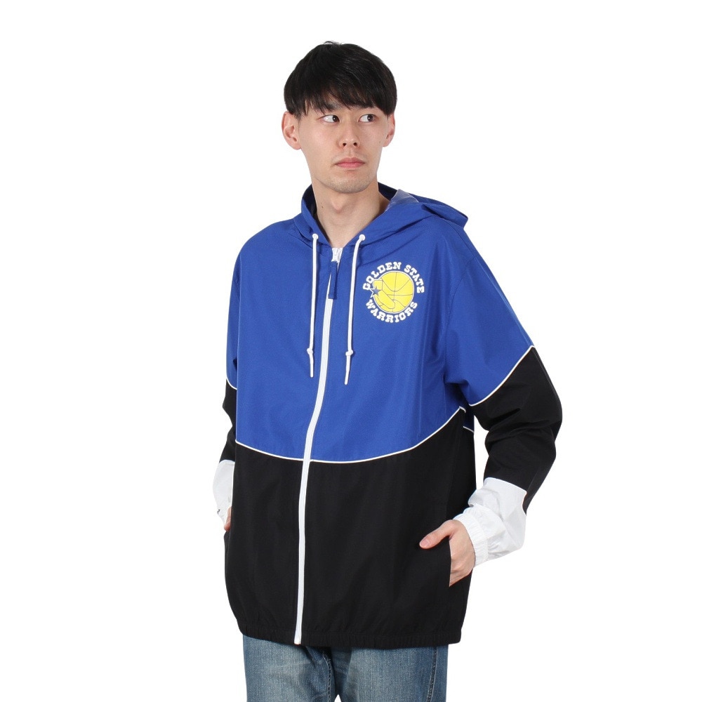 ミッチェルアンドネス（Mitchell&Ness）（メンズ、レディース）LIGHTWEIGHT ウィンドブレーカー ゴールデンステート・ウォリアーズ OJZP5520-GSWYYPPPBKRY