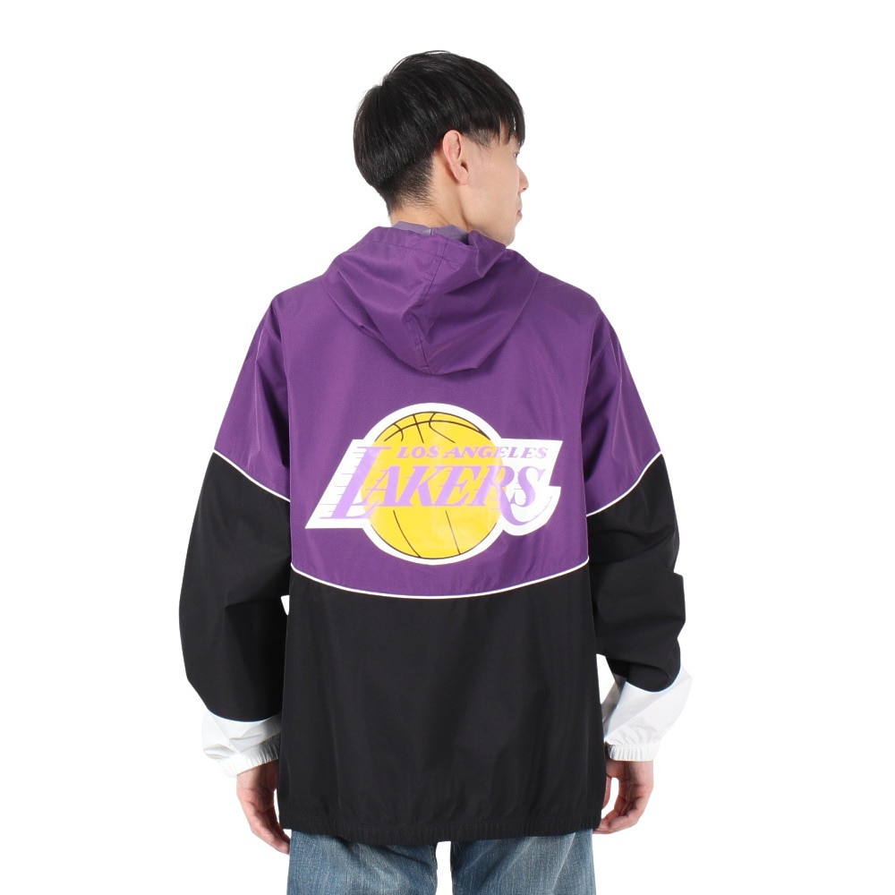 ミッチェルアンドネス（Mitchell&Ness）（メンズ、レディース）LIGHTWEIGHT ウィンドブレーカー ロサンゼルス・レイカーズ OJZP5520-LALYYPPPBKPR