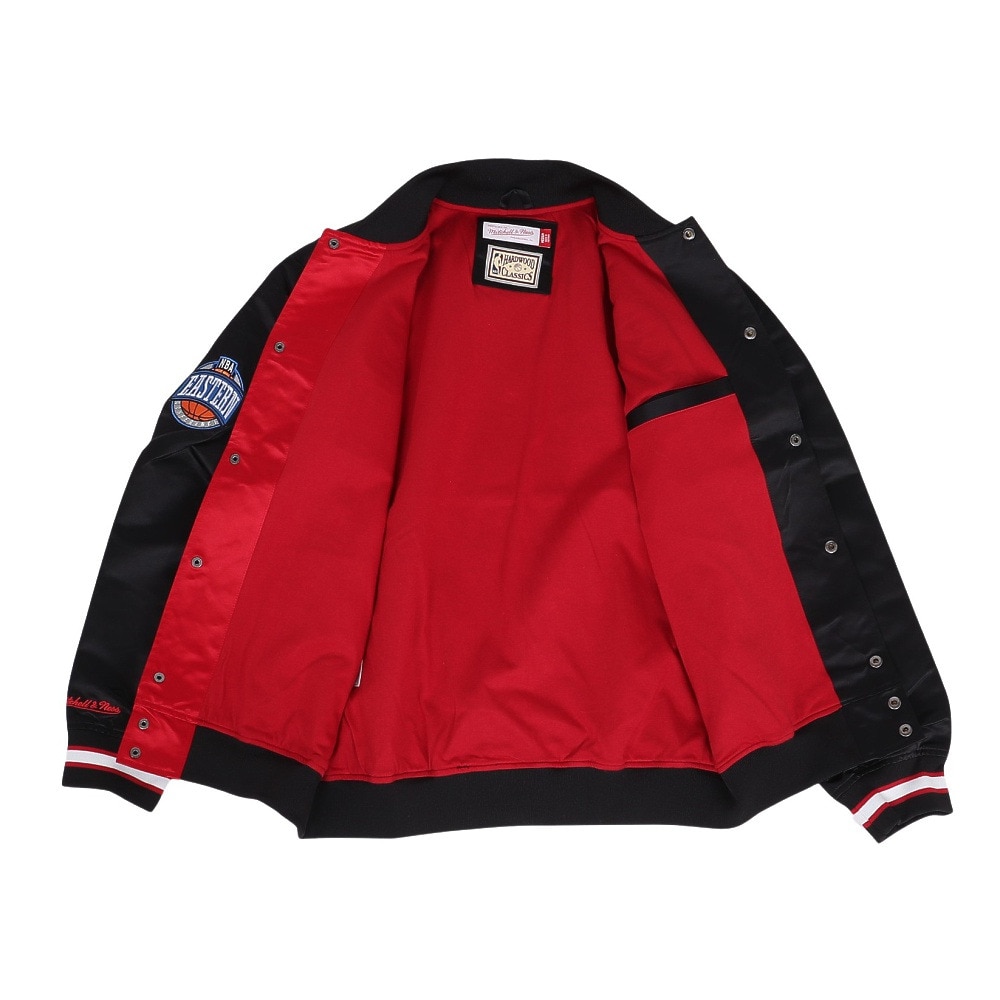 ミッチェルアンドネス（Mitchell&Ness）（メンズ）ライト サテン ジャケット NBA シカゴ ブルズ OJBF5523-CBUBLCK