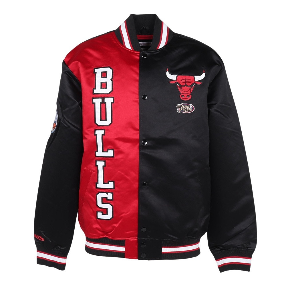 ミッチェルアンドネス（Mitchell&Ness）（メンズ）ライト サテン ジャケット NBA シカゴ ブルズ OJBF5523-CBUBLCK