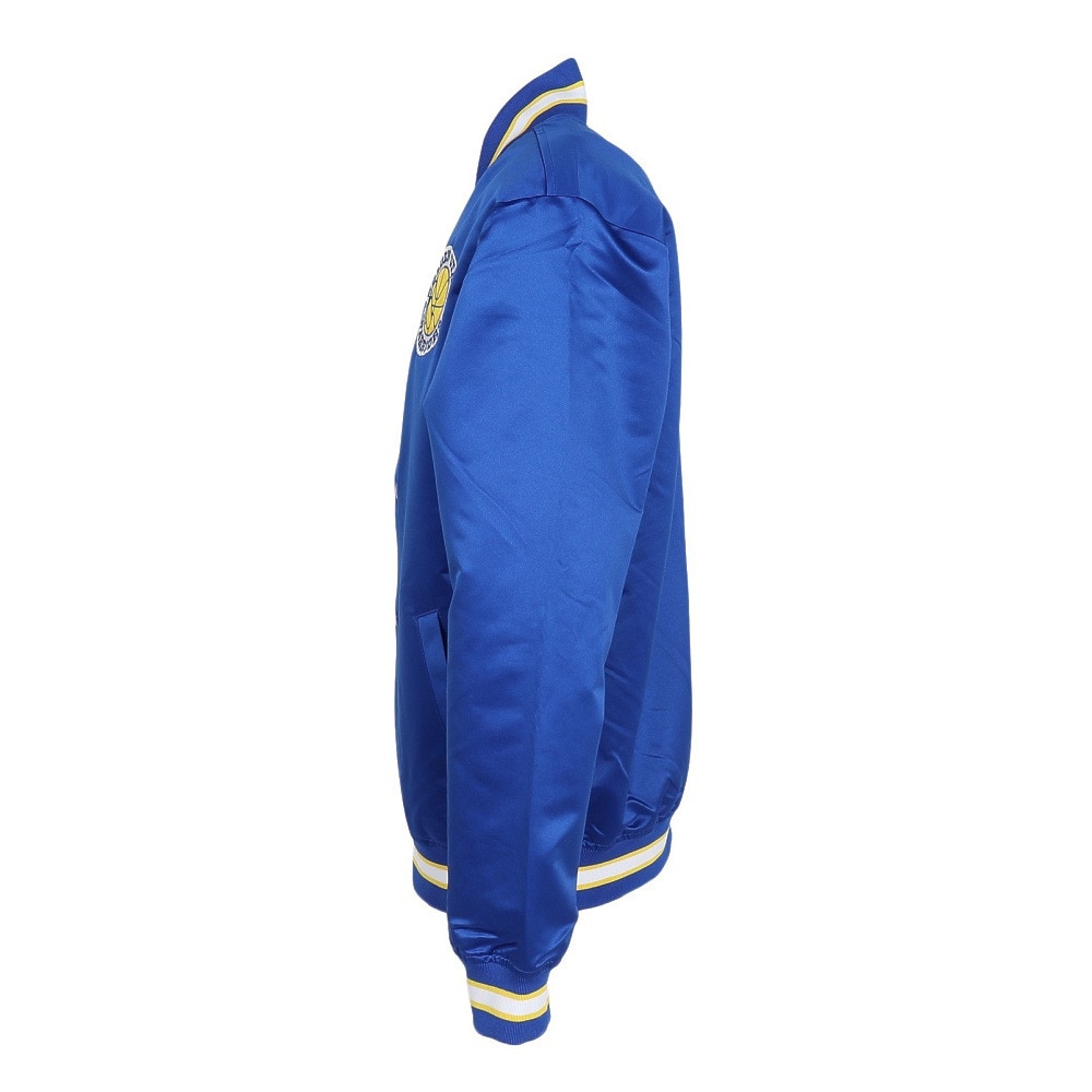 ミッチェルアンドネス（Mitchell&Ness）（メンズ）ライト サテン ジャケット NBA ゴールデンステート ウォリアーズ OJBF5523-GSWROYA