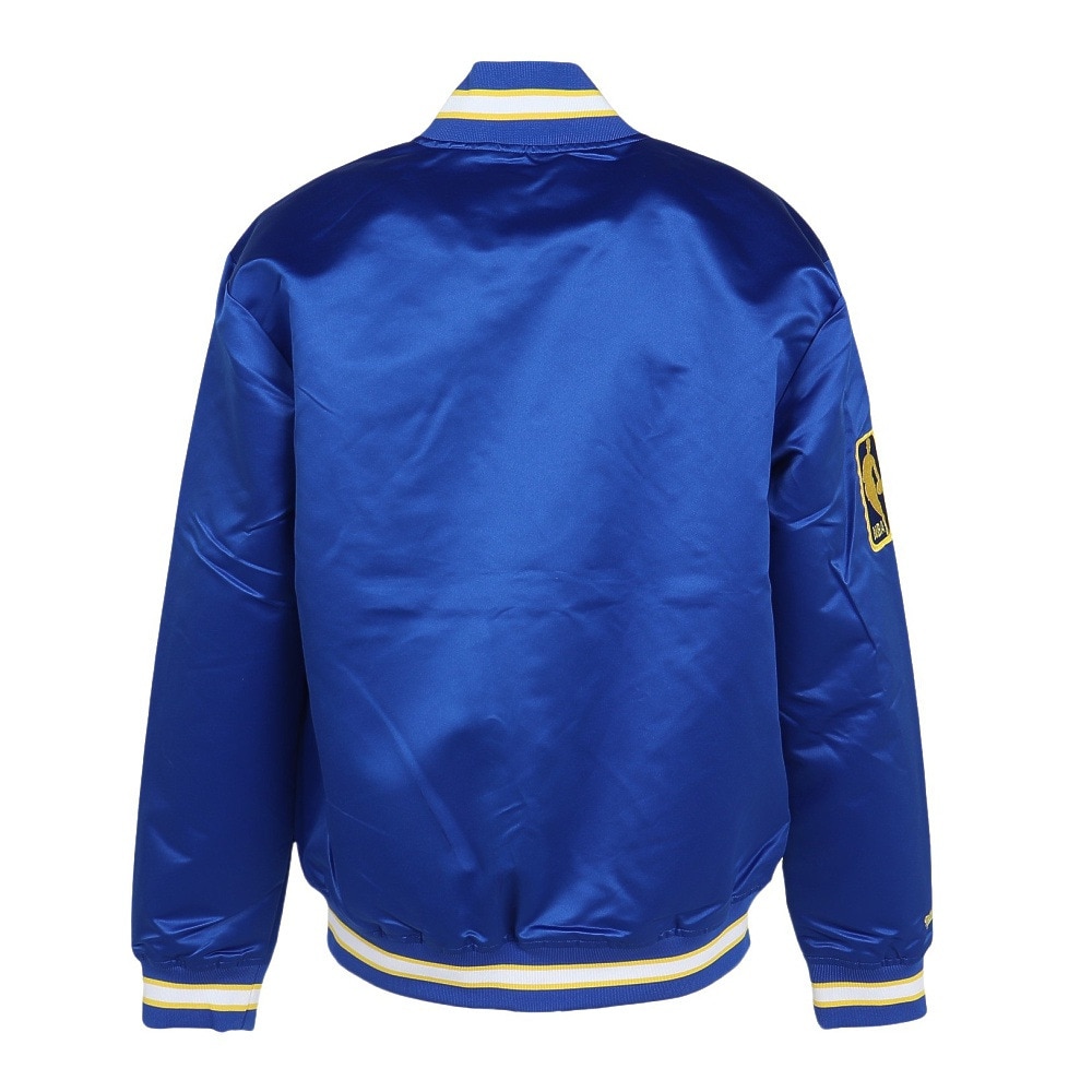 ミッチェルアンドネス（Mitchell&Ness）（メンズ）ライト サテン ジャケット NBA ゴールデンステート ウォリアーズ OJBF5523-GSWROYA