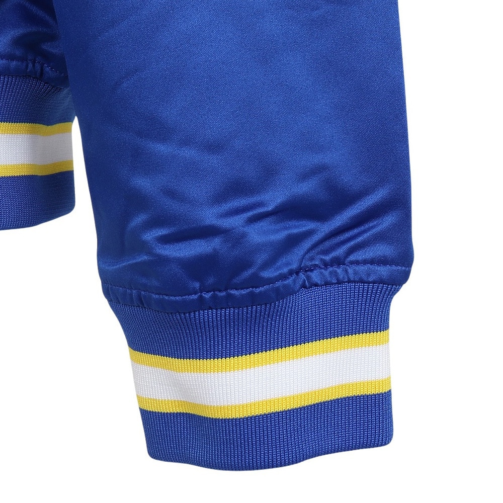 ミッチェルアンドネス（Mitchell&Ness）（メンズ）ライト サテン ジャケット NBA ゴールデンステート ウォリアーズ OJBF5523-GSWROYA