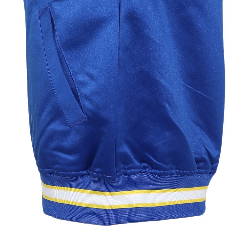 ミッチェルアンドネス（Mitchell&Ness）（メンズ）ライト サテン ジャケット NBA ゴールデンステート ウォリアーズ OJBF5523-GSWROYA