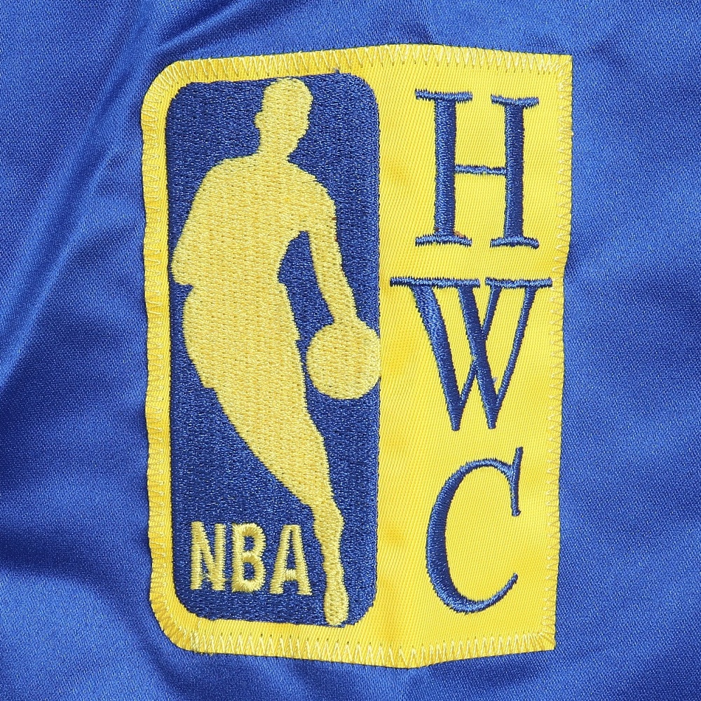 ミッチェルアンドネス（Mitchell&Ness）（メンズ）ライト サテン ジャケット NBA ゴールデンステート ウォリアーズ OJBF5523-GSWROYA