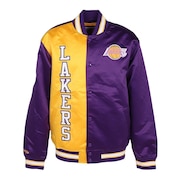 (メンズ)ライト サテン ジャケット NBA ロサンゼルス レイカーズ OJBF5523-LALPURP