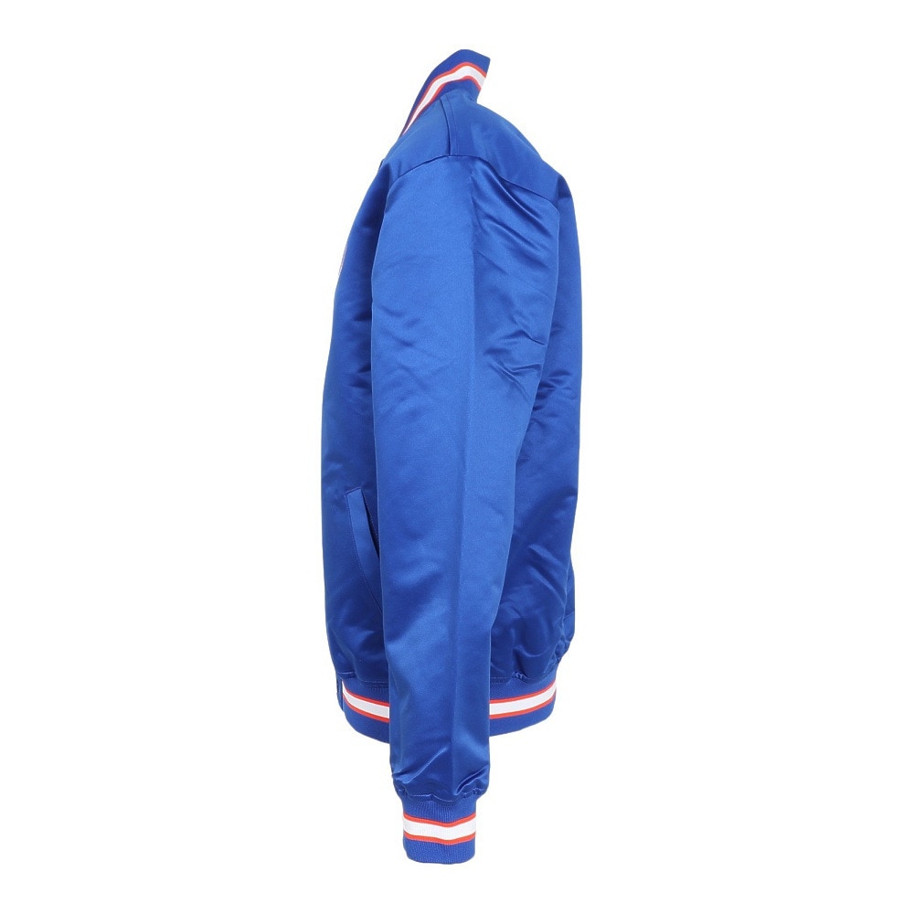 ミッチェルアンドネス（Mitchell&Ness）（メンズ）ライト サテン ジャケット NBA ニューヨーク ニックス OJBF5523-NYKROYA