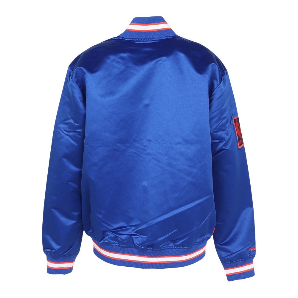ミッチェルアンドネス（Mitchell&Ness）（メンズ）ライト サテン ジャケット NBA ニューヨーク ニックス OJBF5523-NYKROYA