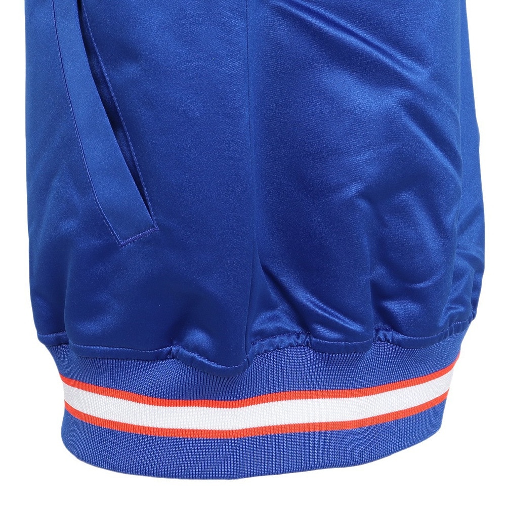 ミッチェルアンドネス（Mitchell&Ness）（メンズ）ライト サテン ジャケット NBA ニューヨーク ニックス OJBF5523-NYKROYA