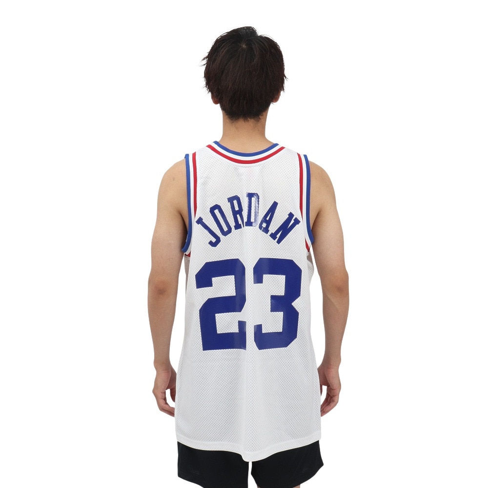 ミッチェルアンドネス（Mitchell&Ness）（メンズ）バスケットウエア Authジャージ ASG88 JORDAN 23 AJY4CP19021-ASEWHT88MJ