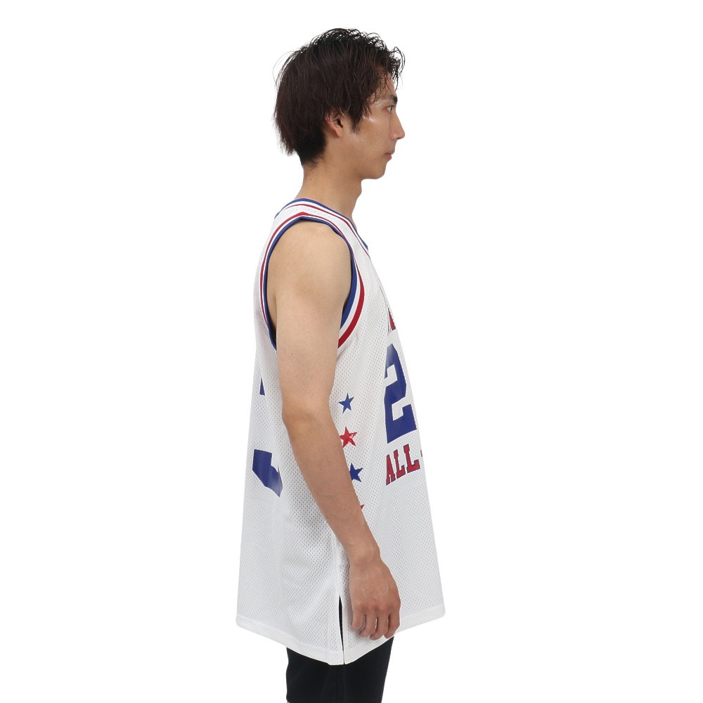 ミッチェルアンドネス（Mitchell&Ness）（メンズ）バスケットウエア Authジャージ ASG88 JORDAN 23 AJY4CP19021-ASEWHT88MJ