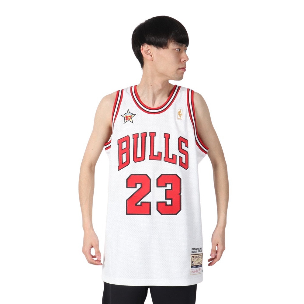 ミッチェルアンドネス（Mitchell&Ness）（メンズ）ジョーダン 97 Bulls Jersey タンクトップ AJY4CP19027-CBUWHT97MJ