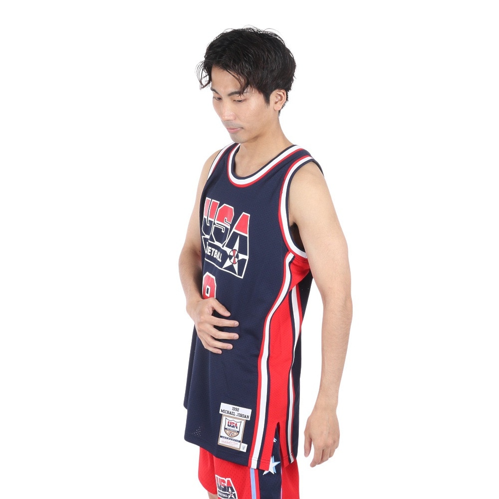 ミッチェルアンドネス（Mitchell&Ness）（メンズ）マイケル・ジョーダン オーセンティック USA ジャージ AJY4GS18414-USANAVYMJO