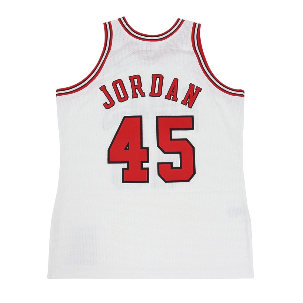 ミッチェルアンドネス（Mitchell&Ness）（メンズ）バスケットウエア オーセンティックジャージ マイケルジョーダン シカゴブルズ AJY4LG19007-CBUWHT